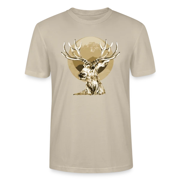 Maquette de T-shirt bio CRAFTER Stanley Stella Unisexe « Cerf Majestueux » à personnaliser