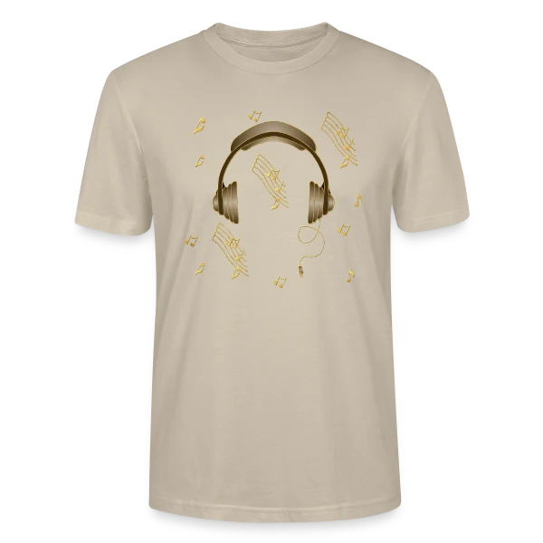 Maquette de T-shirt bio CRAFTER Stanley Stella Unisexe « Passion Casque Audio » à personnaliser