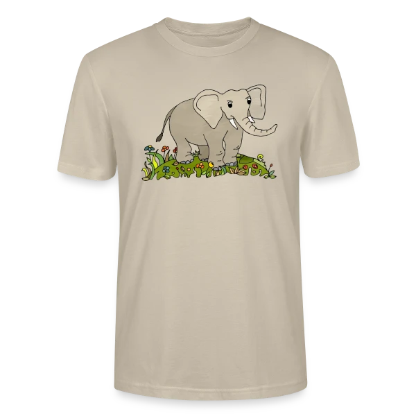 Maquette de T-shirt bio CRAFTER Stanley Stella Unisexe « L'Éléphant Majestueux » à personnaliser