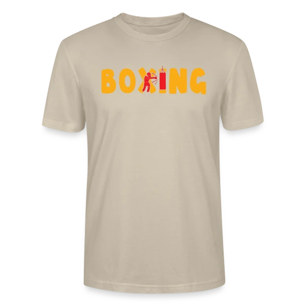 Maquette de T-shirt bio CRAFTER Stanley Stella Unisexe « Boxing - Mon Sport, Ma Passion ! Humour Combat » à personnaliser