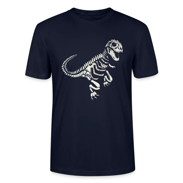 Maquette de T-shirt bio CRAFTER Stanley Stella Unisexe « T-Rex Fossile : L'Esprit Préhistorique des Dinosaures » à personnaliser