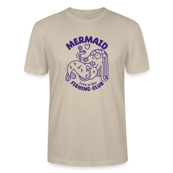 Maquette de T-shirt bio CRAFTER Stanley Stella Unisexe « Club de Pêche Sirène Amour » à personnaliser