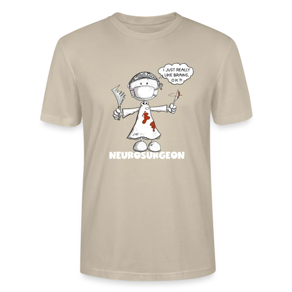 Maquette de T-shirt bio CRAFTER Stanley Stella Unisexe « Chirurgien Cartoon Rigolo : Le Maître du Bistouri » à personnaliser