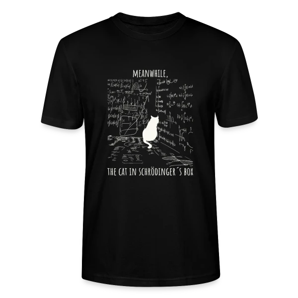 Maquette de T-shirt bio CRAFTER Stanley Stella Unisexe « Humour de Schrödinger | Chat Quantique » à personnaliser