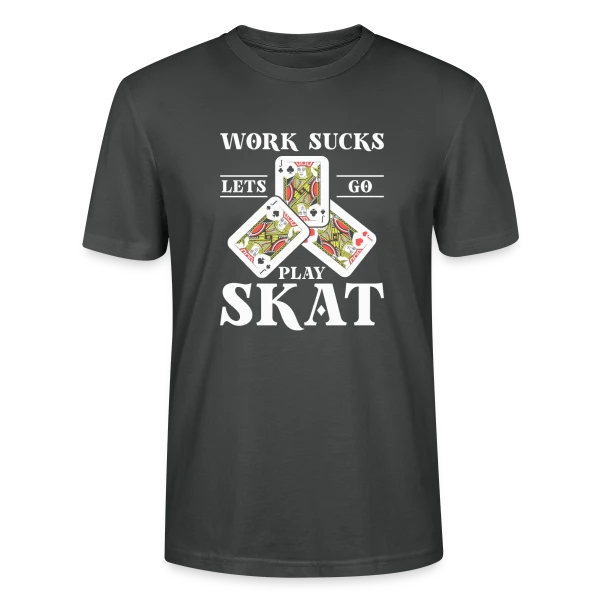Maquette de T-shirt bio CRAFTER Stanley Stella Unisexe « Skat: L'Art du Jeu de Cartes » à personnaliser