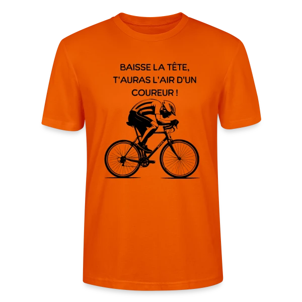 Maquette de T-shirt bio CRAFTER Stanley Stella Unisexe « Cyclisme Humour - Design Minimaliste Vélo » à personnaliser