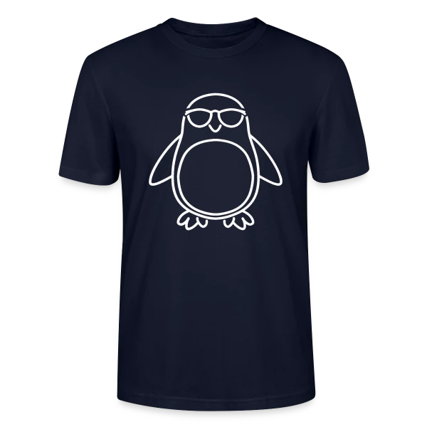 Maquette de T-shirt bio CRAFTER Stanley Stella Unisexe « Silhouette Pingouin Élégante » à personnaliser