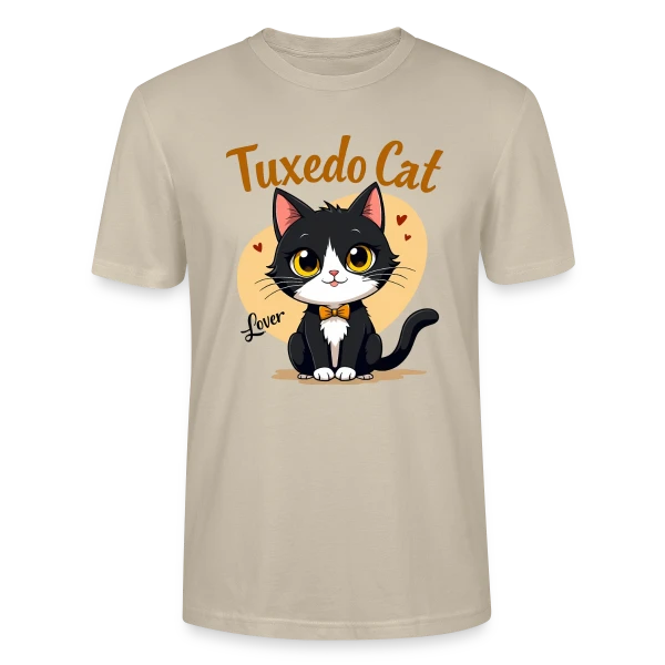 Maquette de T-shirt bio CRAFTER Stanley Stella Unisexe « Amoureux du Chat Smoking - Cadeau Idéal » à personnaliser