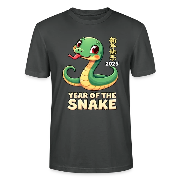 Maquette de T-shirt bio CRAFTER Stanley Stella Unisexe « Nouvel An Chinois 2025 - Fête du Serpent » à personnaliser