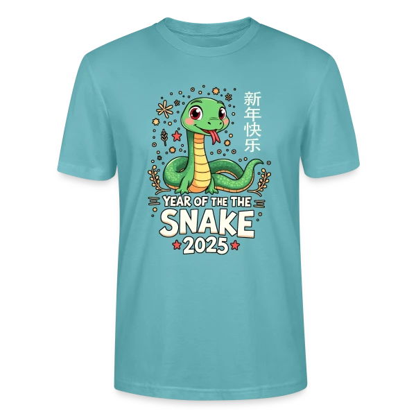 Maquette de T-shirt bio CRAFTER Stanley Stella Unisexe « Fête du Nouvel An Chinois - Année du Serpent 2025 » à personnaliser