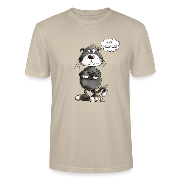 Maquette de T-shirt bio CRAFTER Stanley Stella Unisexe « Chat grincheux "Ew People" - Humour félin » à personnaliser