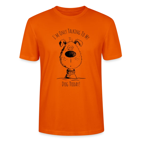 Maquette de T-shirt bio CRAFTER Stanley Stella Unisexe « Je ne parle qu'à mon chien - T-shirt humour canin » à personnaliser