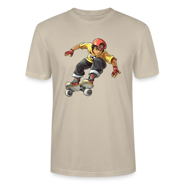 Maquette de T-shirt bio CRAFTER Stanley Stella Unisexe « Esprit Skateboarder » à personnaliser