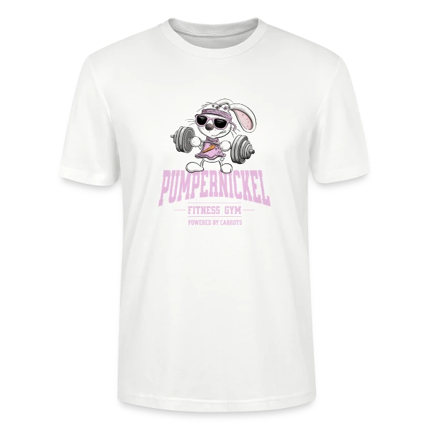 Maquette de T-shirt bio CRAFTER Stanley Stella Unisexe « Lapin Costaud 'Pumpernickel Girl' - Fitness Humoristique » à personnaliser