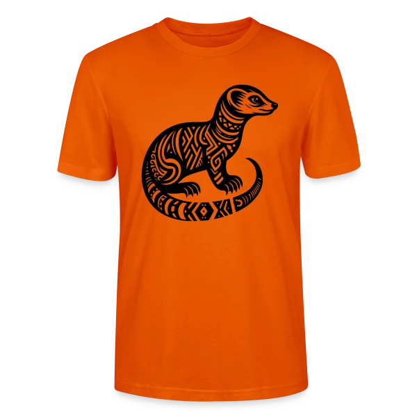 Maquette de T-shirt bio CRAFTER Stanley Stella Unisexe « Mangouste Tribale : Esprit Sauvage » à personnaliser