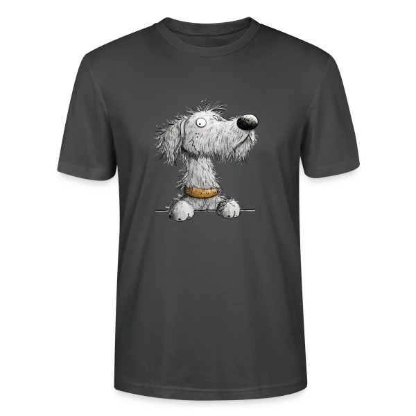 Maquette de T-shirt bio CRAFTER Stanley Stella Unisexe « Lévrier Irlandais - Cartoon chien pour la promenade » à personnaliser