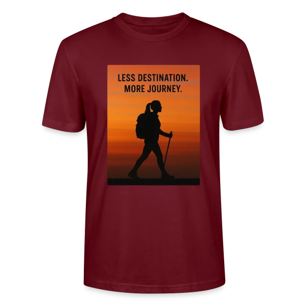 Maquette de T-shirt bio CRAFTER Stanley Stella Unisexe « Randonneuse Aventure Voyage » à personnaliser