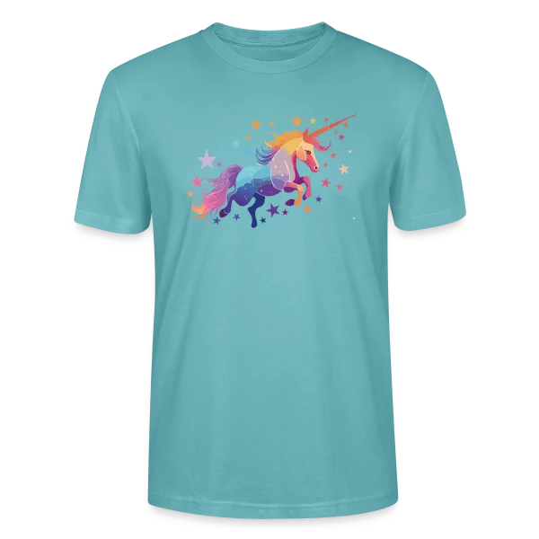 Maquette de T-shirt bio CRAFTER Stanley Stella Unisexe « Licorne Magique Étoiles » à personnaliser