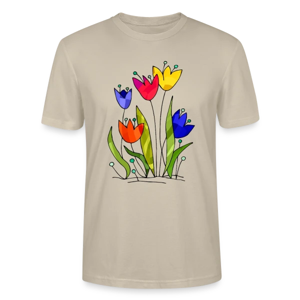 Maquette de T-shirt bio CRAFTER Stanley Stella Unisexe « Bouquet de Fleurs » à personnaliser