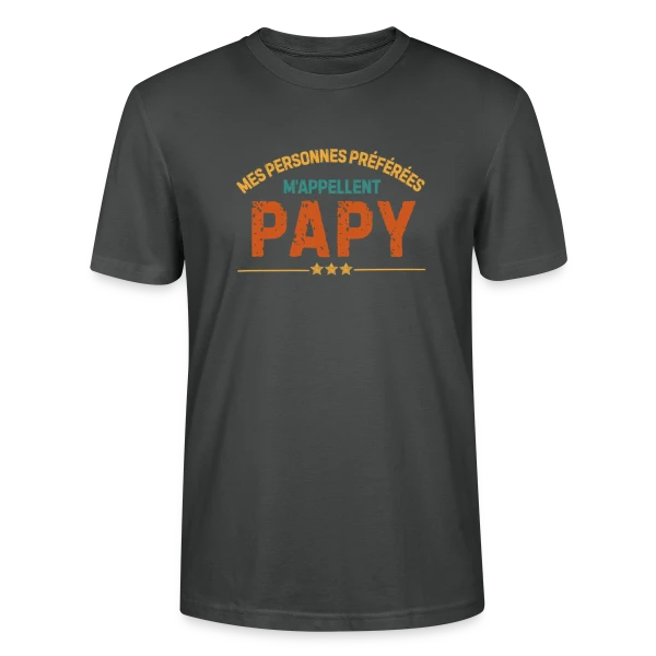Maquette de T-shirt bio CRAFTER Stanley Stella Unisexe « Mes Personnes Préférées M'Appellent Papy - T-shirt Personnalisé » à personnaliser