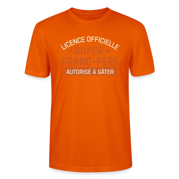 Maquette de T-shirt bio CRAFTER Stanley Stella Unisexe « Licence de Grand-Père : T-shirt Humour Papy » à personnaliser