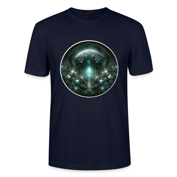 Maquette de T-shirt bio CRAFTER Stanley Stella Unisexe « Forêt Mystique Enchantée » à personnaliser