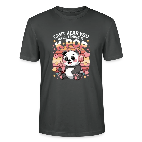 Maquette de T-shirt bio CRAFTER Stanley Stella Unisexe « Panda K-Pop – Idole Mignonne » à personnaliser