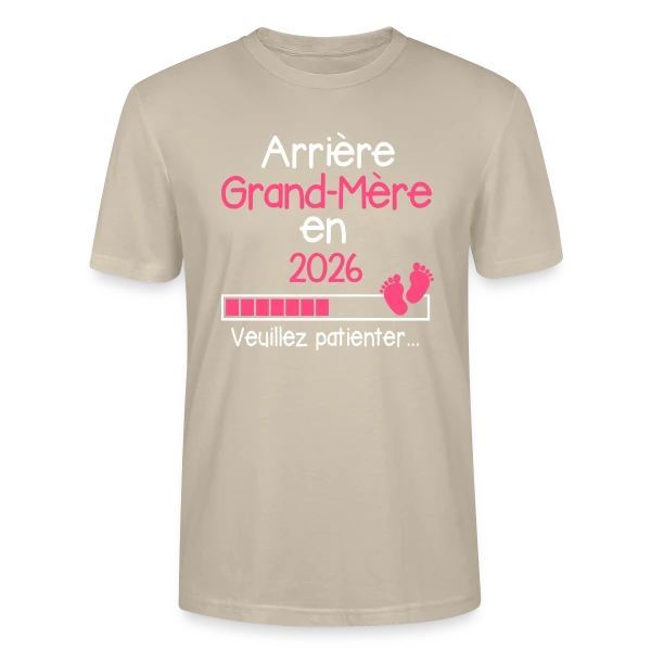 Maquette de T-shirt bio CRAFTER Stanley Stella Unisexe « Arrière-Grand-Mère en Or » à personnaliser