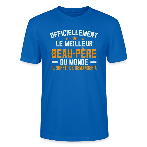 Maquette de T-shirt bio CRAFTER Stanley Stella Unisexe « Beau-Père : T-shirt Personnalisé pour un Super Beau-Père » à personnaliser