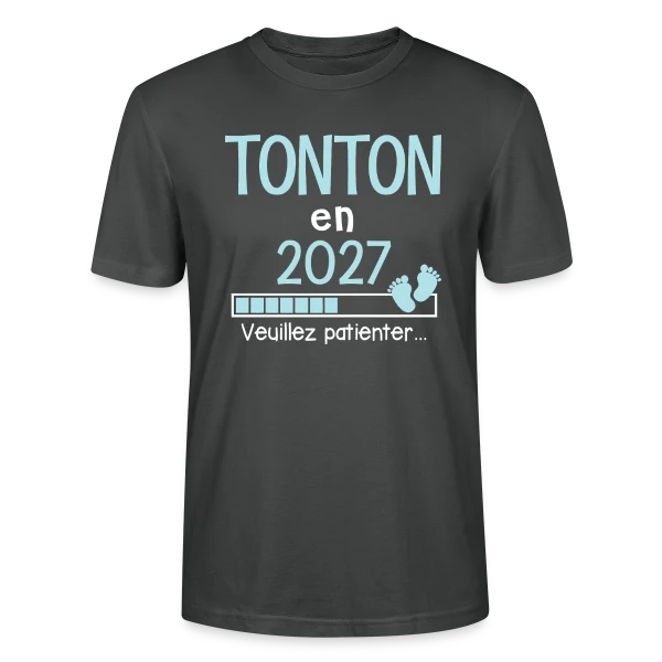 Maquette de T-shirt bio CRAFTER Stanley Stella Unisexe « Super Tonton de l'Année - Cadeau Personnalisé » à personnaliser