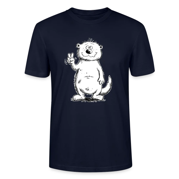 Maquette de T-shirt bio CRAFTER Stanley Stella Unisexe « Loutre Zen » à personnaliser