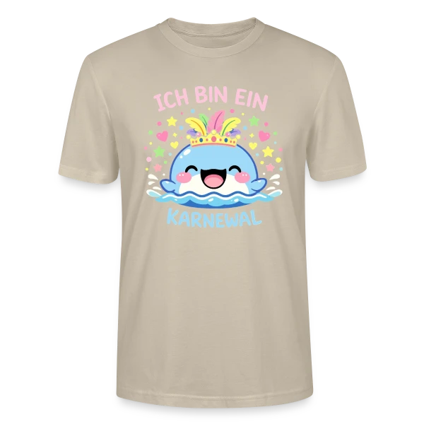 Maquette de T-shirt bio CRAFTER Stanley Stella Unisexe « Baleine Reine du Carnaval » à personnaliser