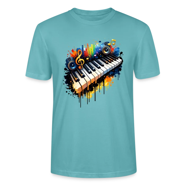 Piano Graffiti Urbain sur T-shirt bio CRAFTER Stanley Stella Unisexe