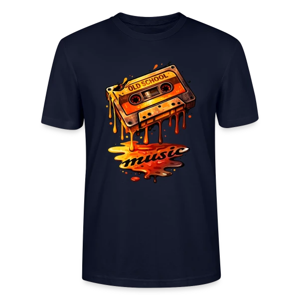 Maquette de T-shirt bio CRAFTER Stanley Stella Unisexe « Rétro Cassette Audio : L'Esprit 80s » à personnaliser