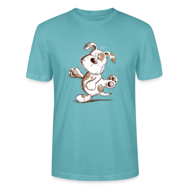 Maquette de T-shirt bio CRAFTER Stanley Stella Unisexe « Chien Danseur Joyeux » à personnaliser