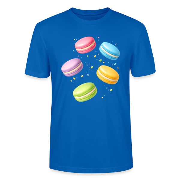 Maquette de T-shirt bio CRAFTER Stanley Stella Unisexe « Macarons Colorés - Douceur Gourmande » à personnaliser