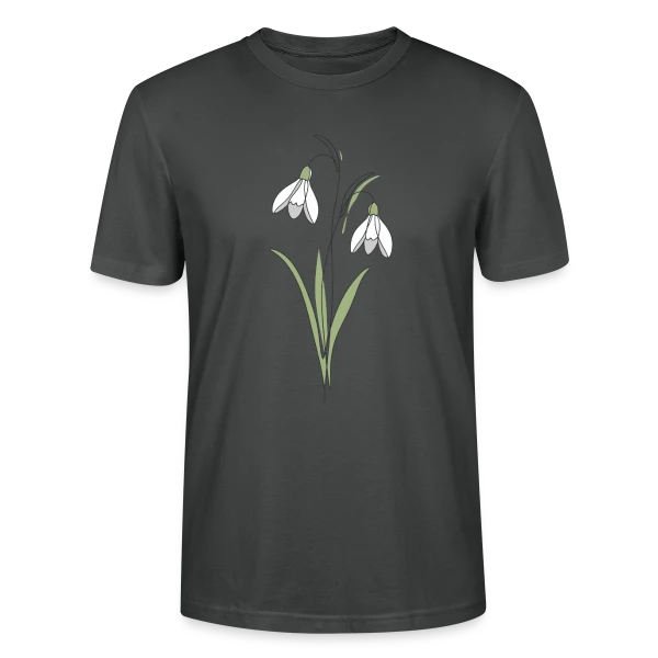 Maquette de T-shirt bio CRAFTER Stanley Stella Unisexe « Line Art Perce-Neige » à personnaliser