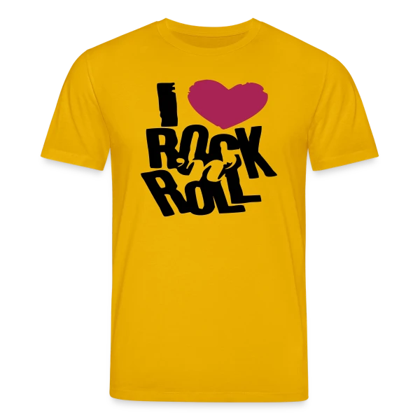 Maquette de T-shirt bio CREATOR Stanley/Stella Unisexe « J'aime le Rock'n'Roll » à personnaliser
