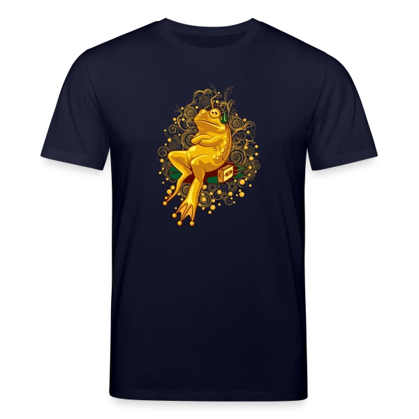 Maquette de T-shirt bio CREATOR Stanley/Stella Unisexe « Grenouille Relax : Mode Cassette » à personnaliser