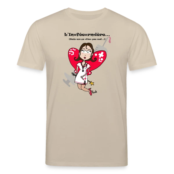 Maquette de T-shirt bio CREATOR Stanley/Stella Unisexe « Inféermière Passionnée » à personnaliser