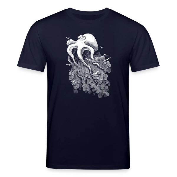 Maquette de T-shirt bio CREATOR Stanley/Stella Unisexe « Pieuvre des Nuages » à personnaliser