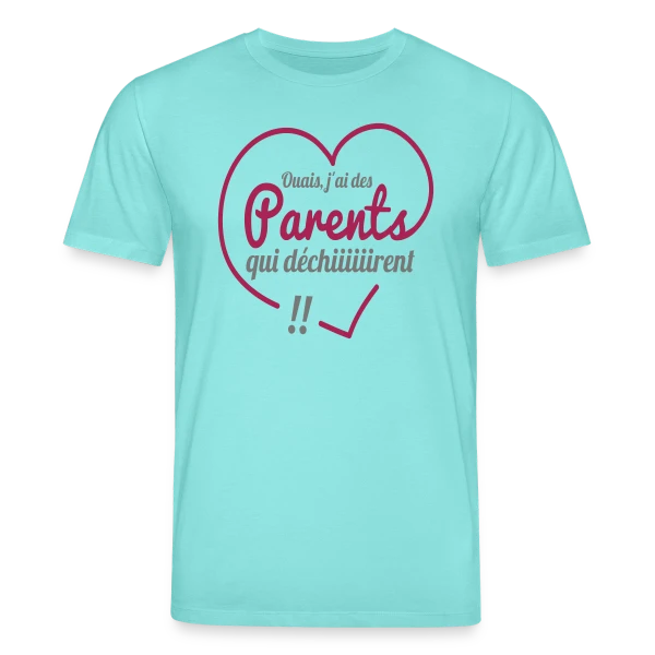 Maquette de T-shirt bio CREATOR Stanley/Stella Unisexe « Super Parents qui Déchirent » à personnaliser