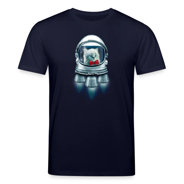 Maquette de T-shirt bio CREATOR Stanley/Stella Unisexe « Chat Astronaute Élégant » à personnaliser