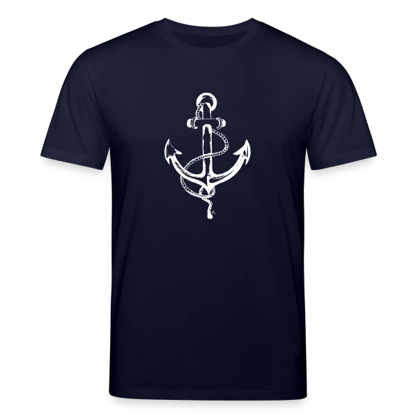 Maquette de T-shirt bio CREATOR Stanley/Stella Unisexe « Ancre Marine Élégante : Passion Océane » à personnaliser
