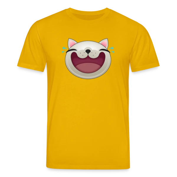 Maquette de T-shirt bio CREATOR Stanley/Stella Unisexe « Chat Joyeux : Le Rieur Félin » à personnaliser