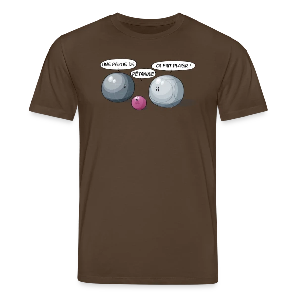 Maquette de T-shirt bio CREATOR Stanley/Stella Unisexe « L'Esprit de la Pétanque : Jeu et Convivialité » à personnaliser