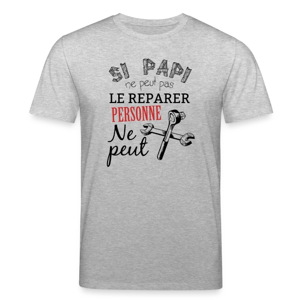 Maquette de T-shirt bio CREATOR Stanley/Stella Unisexe « Papi Bricoleur - L'Expert des Réparations » à personnaliser