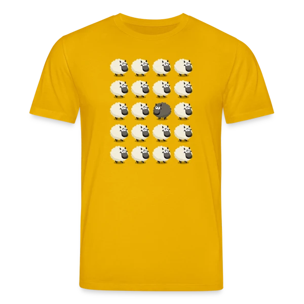 Maquette de T-shirt bio CREATOR Stanley/Stella Unisexe « Mouton Noir : L'Esprit Libre » à personnaliser