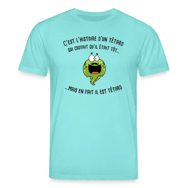 Maquette de T-shirt bio CREATOR Stanley/Stella Unisexe « Le Têtard Blagueur » à personnaliser