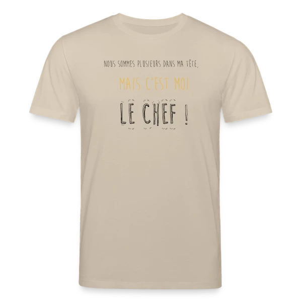 Maquette de T-shirt bio CREATOR Stanley/Stella Unisexe « Le Chef dans Ma Tête » à personnaliser
